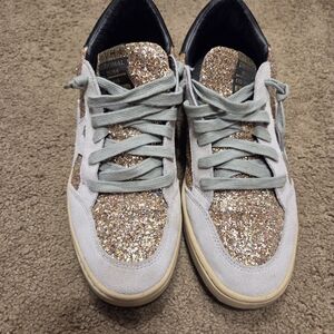 Vintage Havana Gold and Gray Sparkly Sneakers
